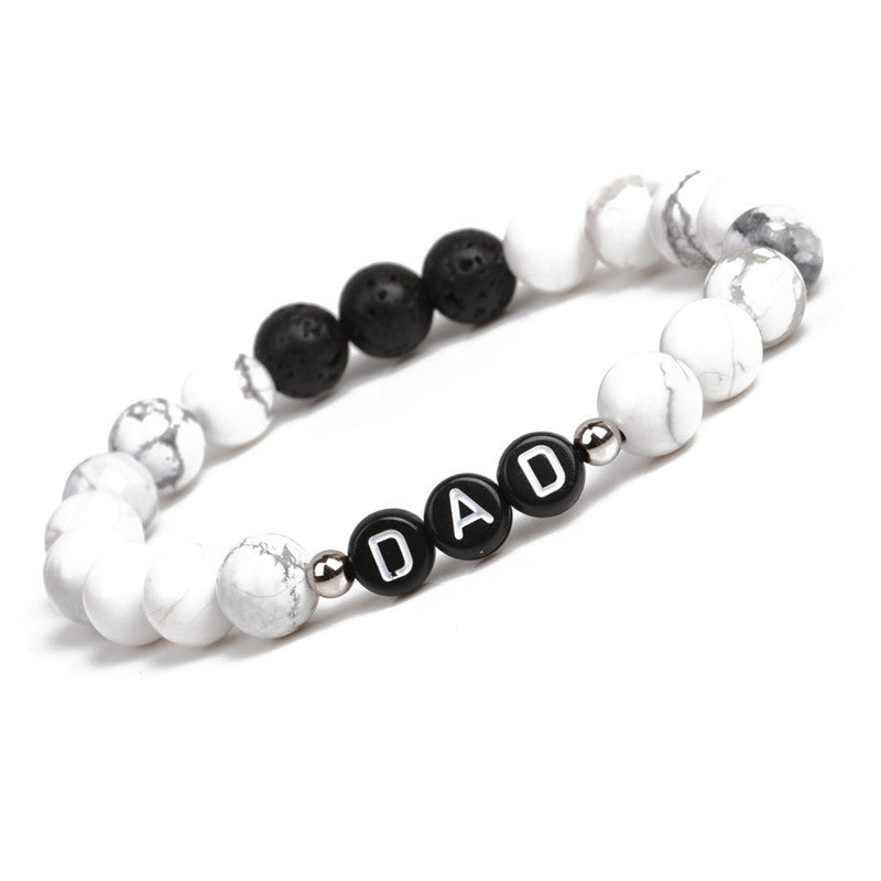 Pulsera de cuentas de Alfabeto Día del Día del Padre al por mayor